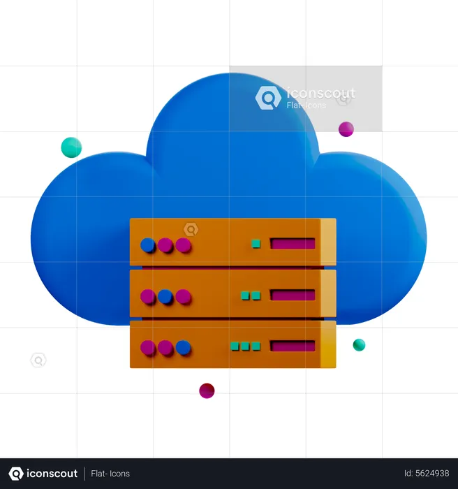 Armazenamento na núvem  3D Icon