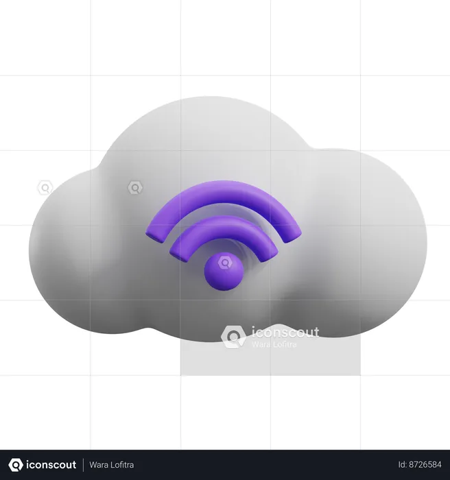 Armazenamento em nuvem inteligente  3D Icon