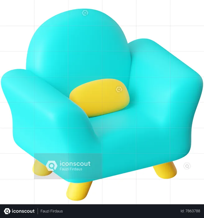 Armchair  3D Icon