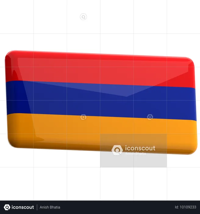 Armênia Flag 3D Icon