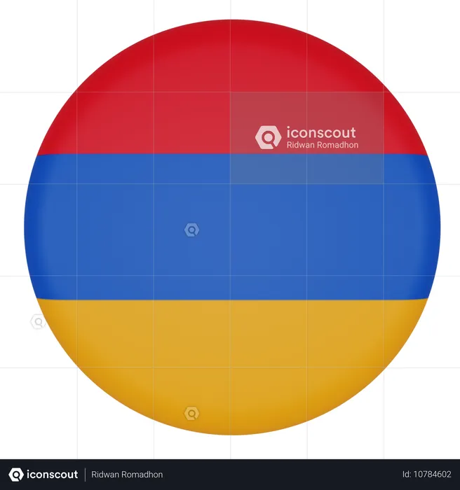 Armenia Flag 3D Icon