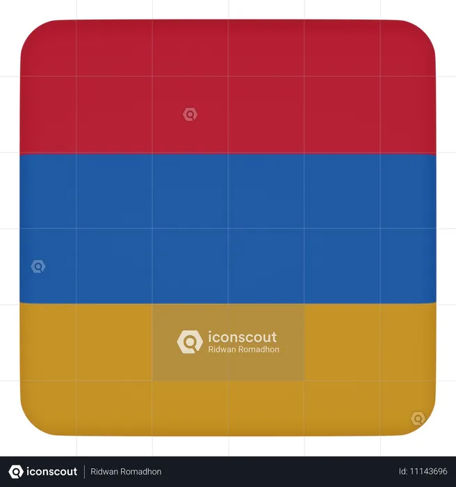 Armenia Flag 3D Icon