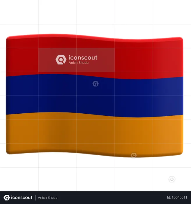 Armenia Flag 3D Icon