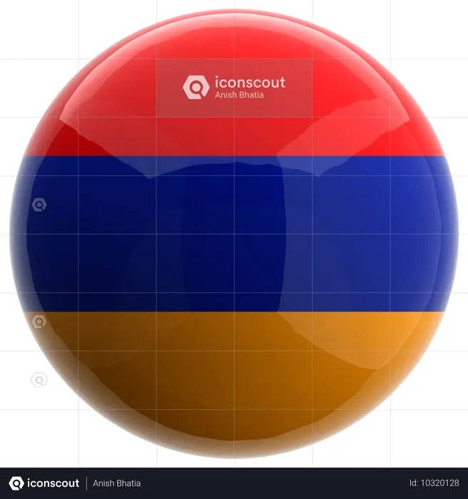 Armenia Flag 3D Icon