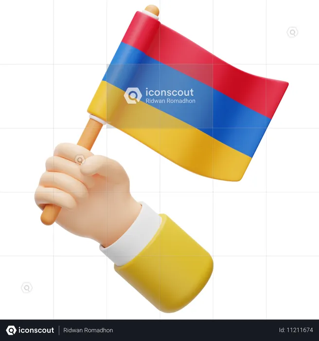 Armenia Flag Flag 3D Icon