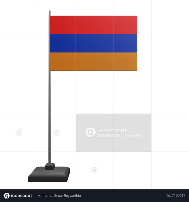 Armenia Flag Flag 3D Icon