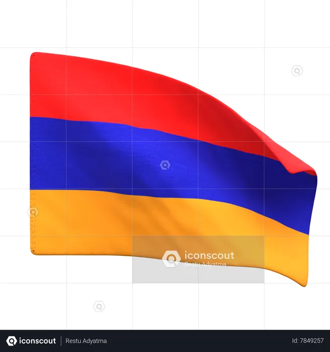 Armenia Flag Flag 3D Icon