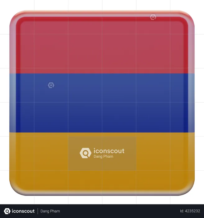 Armenia Flag Flag 3D Illustration