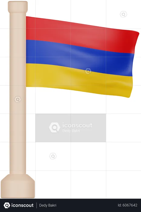 Armenia Flag Flag 3D Icon
