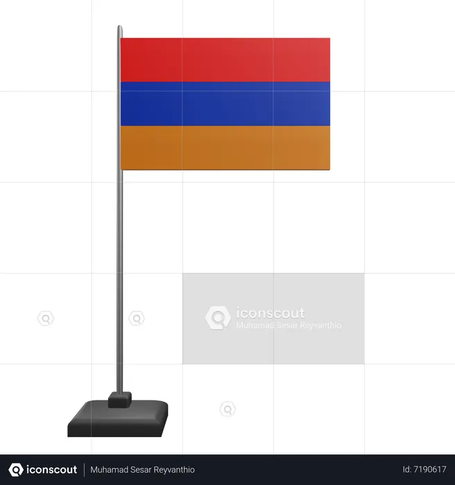 Armenia Flag  3D Icon