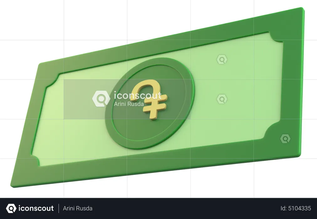 Armenian Dram Money  3D Icon