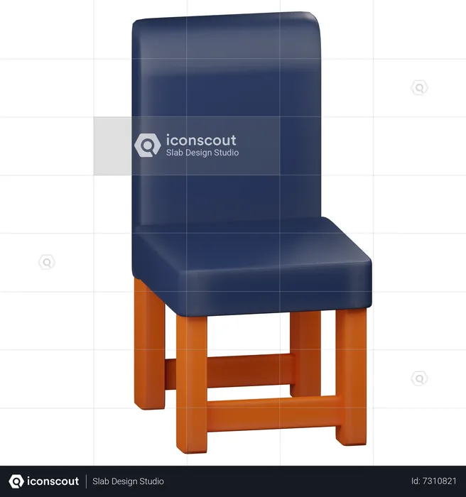 Armless Chair  3D Icon