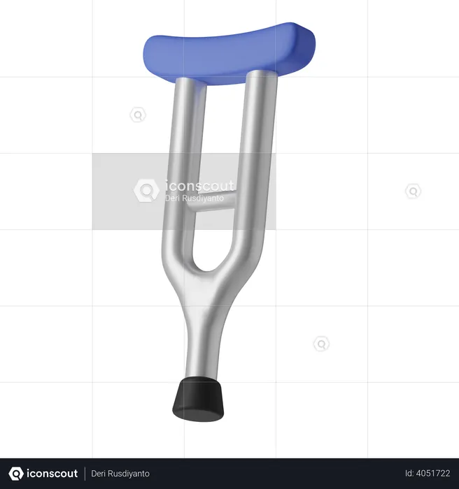 Armpit crutches  3D Illustration