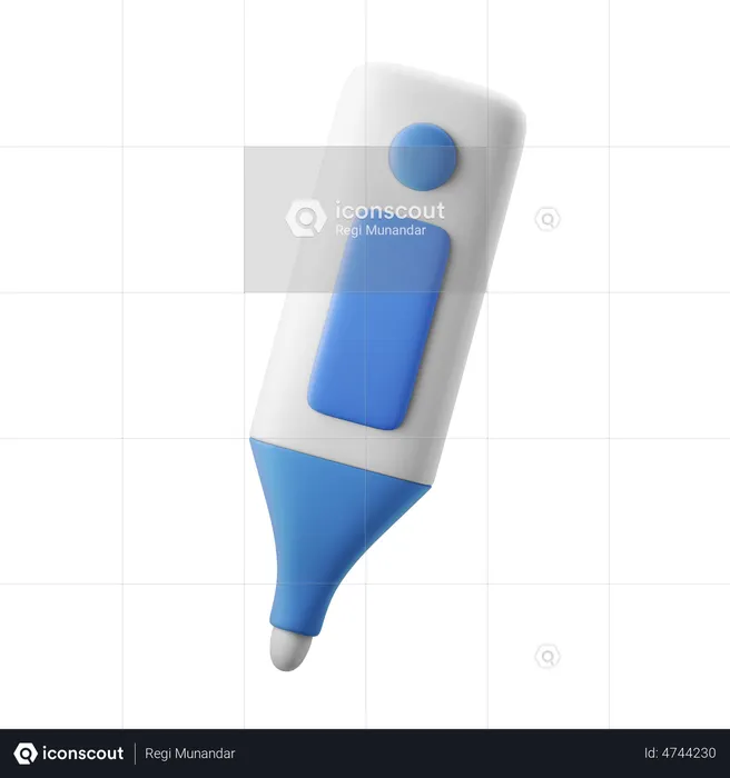 Armpit Thermometer  3D Illustration