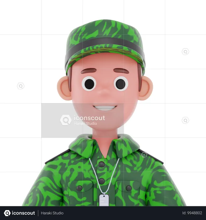 軍人  3D Icon