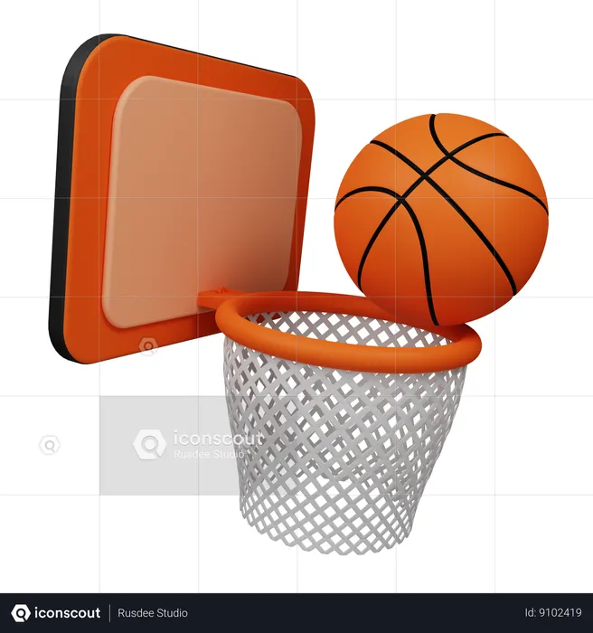 Aro de baloncesto  3D Icon