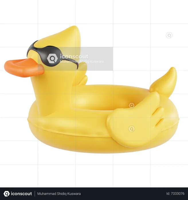 Anillo de natación de pato  3D Icon