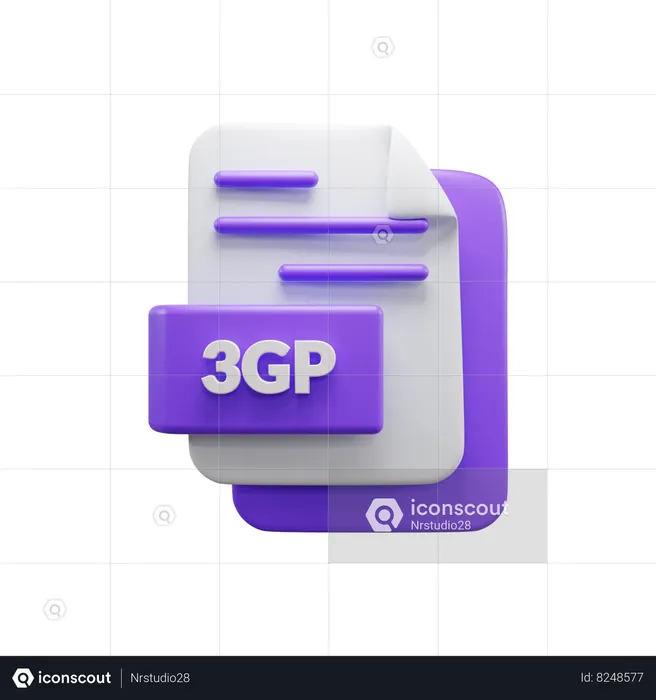 Arquivo 3gp  3D Icon