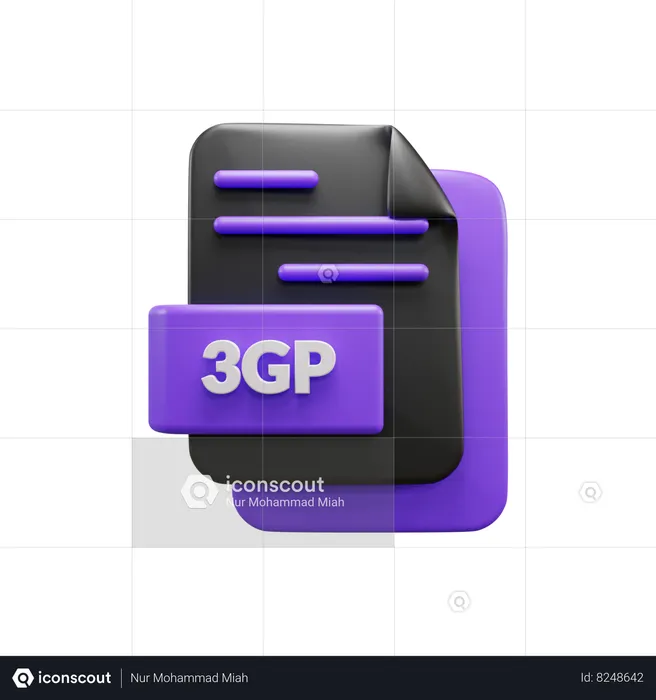 Arquivo 3gp  3D Icon