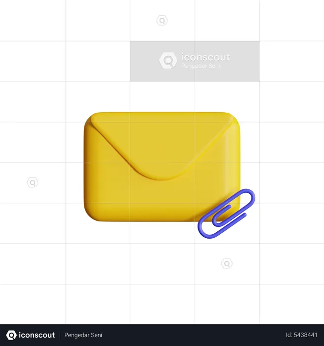 Arquivo anexado email  3D Icon