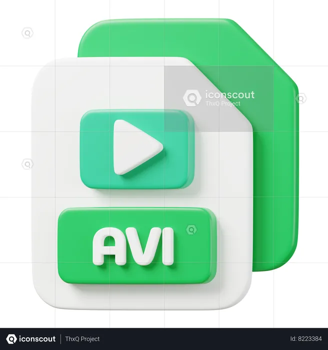 Arquivo avi  3D Icon