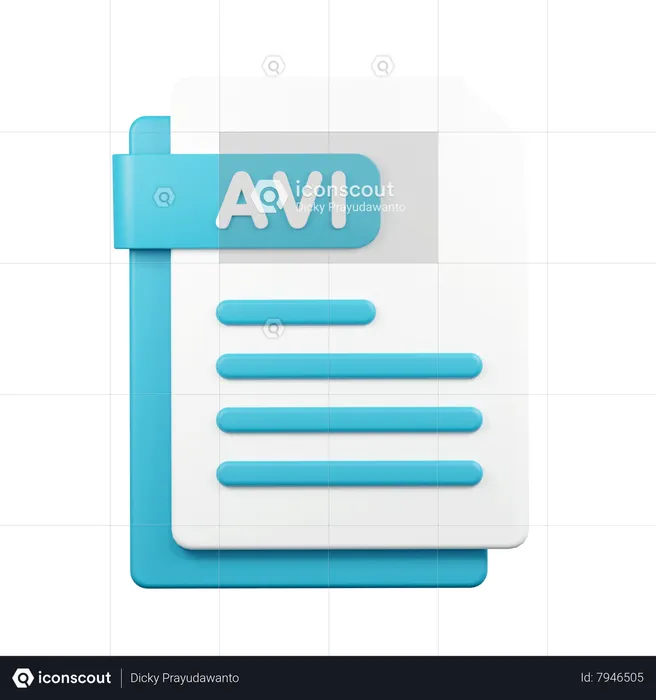 Arquivo avi  3D Icon