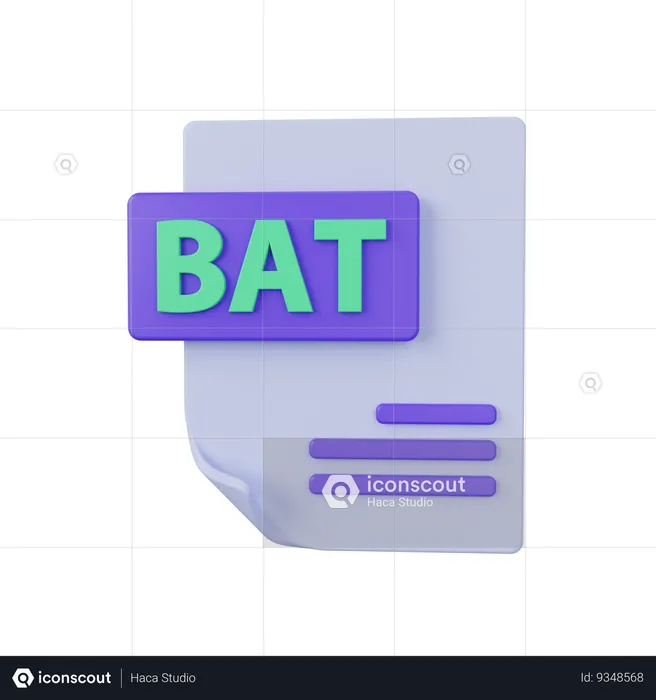 Arquivo bat  3D Icon