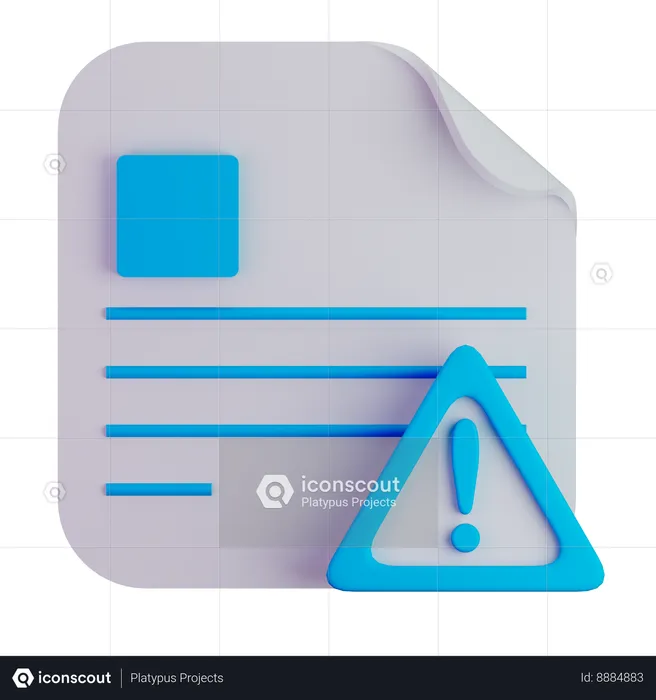 Arquivo de aviso  3D Icon