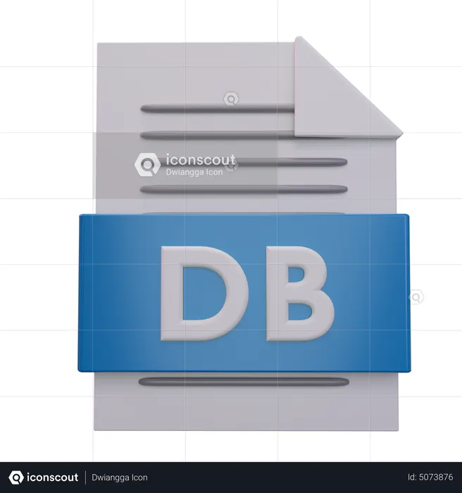 Arquivo de banco de dados  3D Icon