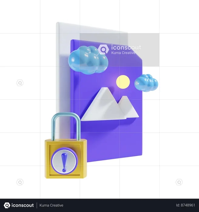 Arquivo de imagem bloqueado  3D Icon