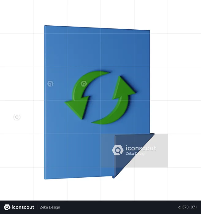 Reciclar arquivo  3D Icon