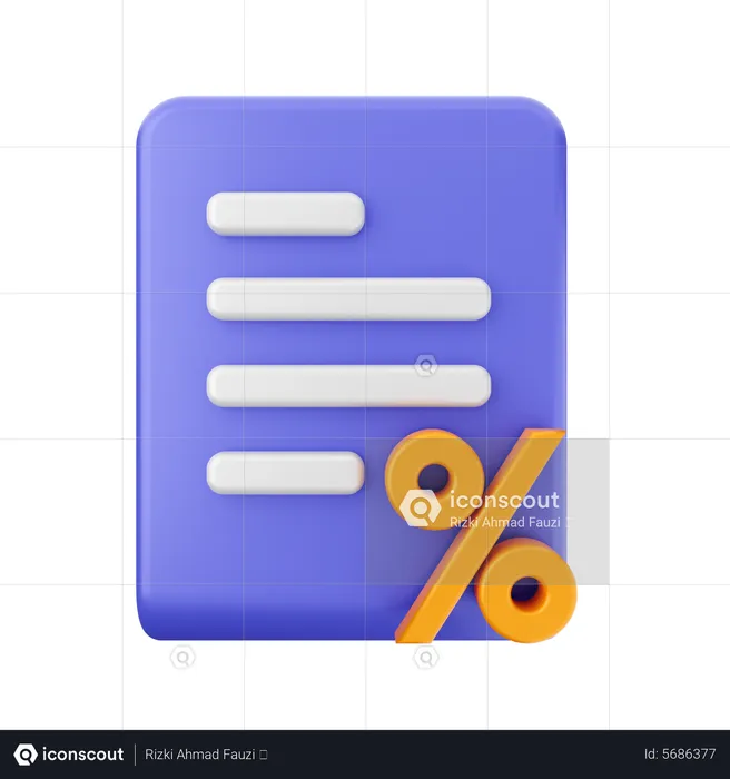 Desconto de arquivo  3D Icon