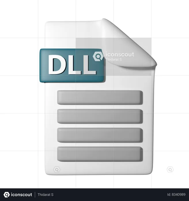 Arquivo dll  3D Icon