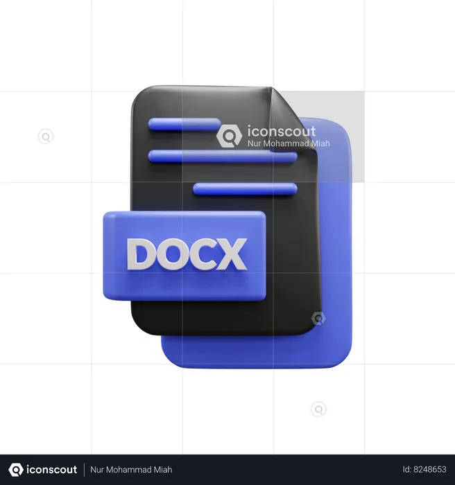 Arquivo docx  3D Icon