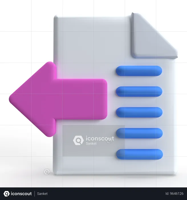 Envio de arquivo  3D Icon