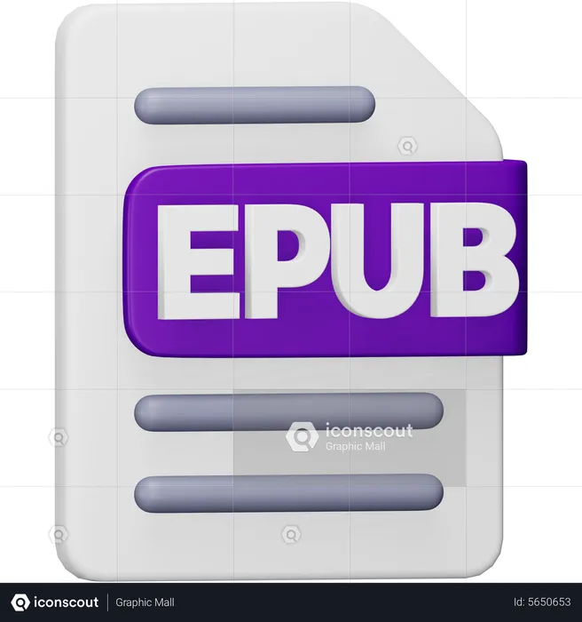 Arquivo epub  3D Icon