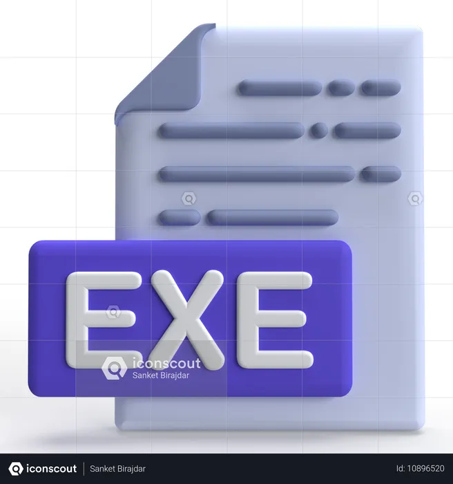 Arquivo exe  3D Icon