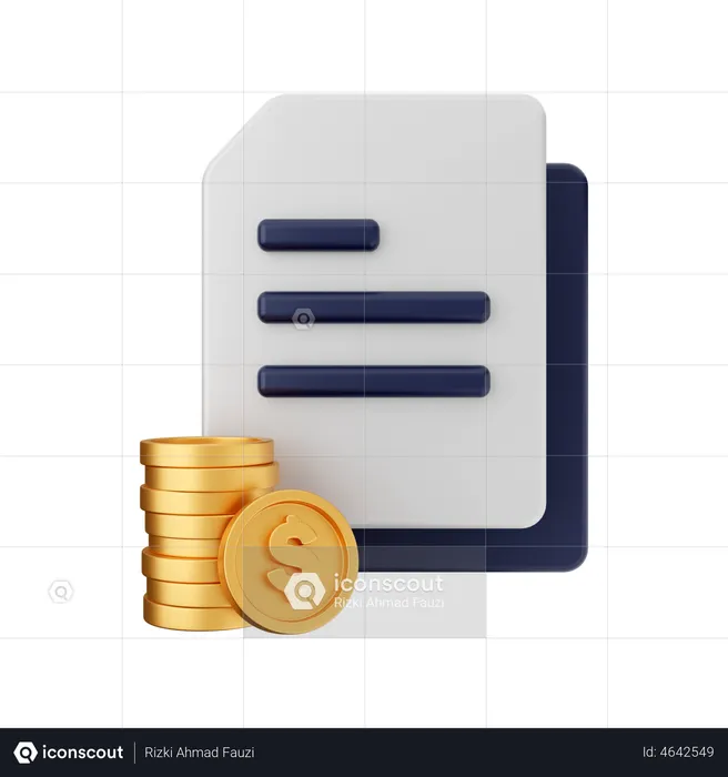 Arquivo financeiro  3D Illustration