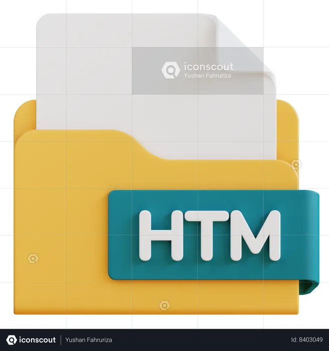 Arquivo htm  3D Icon