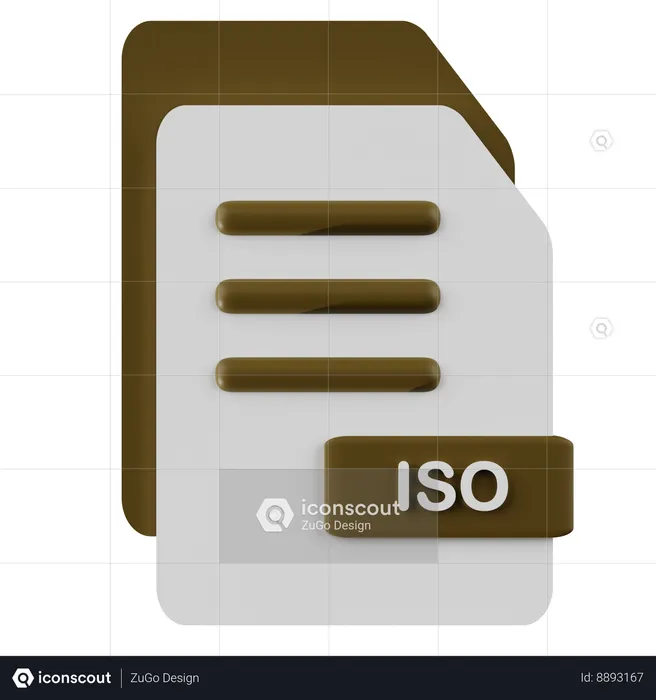 Arquivo iso  3D Icon