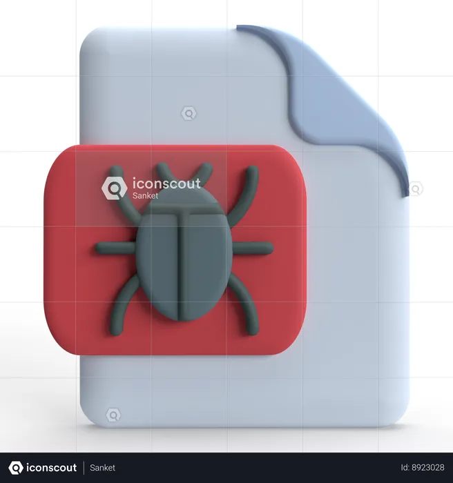 Malware de arquivo  3D Icon