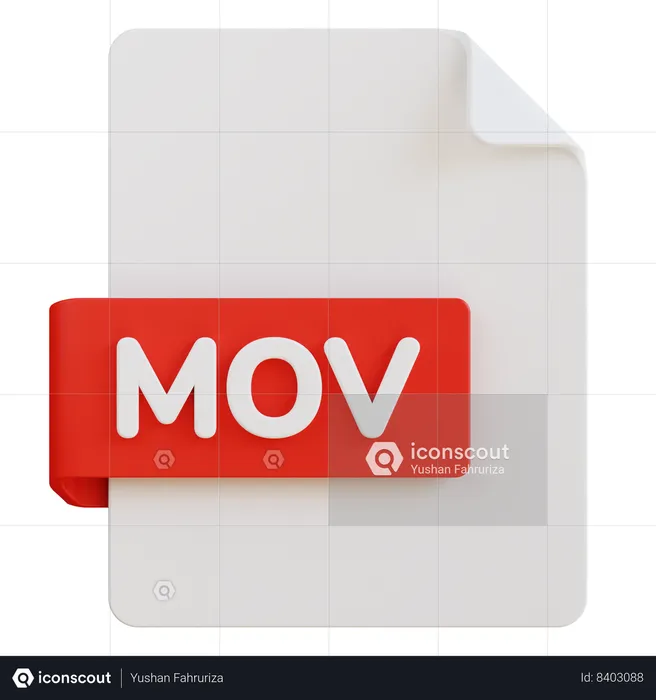 Arquivo mov  3D Icon