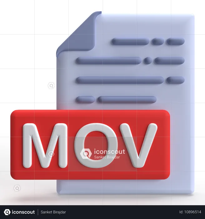 Arquivo mov  3D Icon