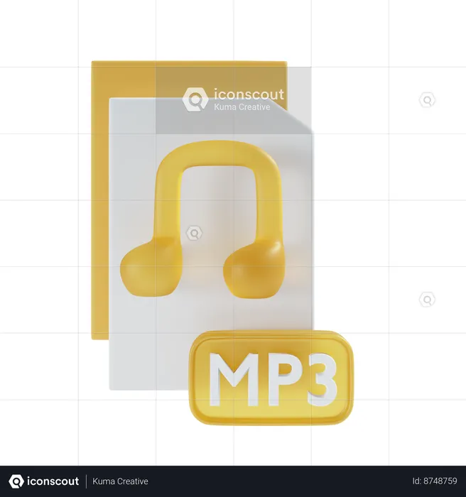 Arquivo mp3  3D Icon