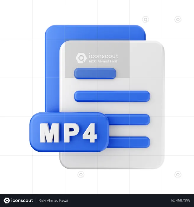 Arquivo mp4  3D Illustration