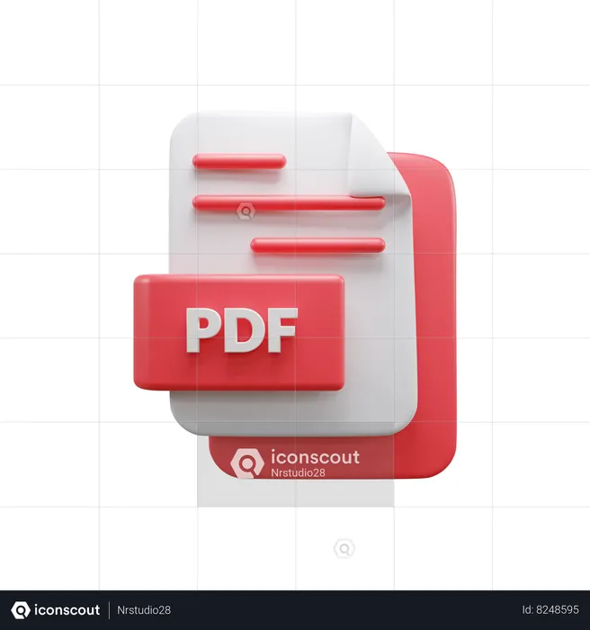 Ficheiro PDF  3D Icon