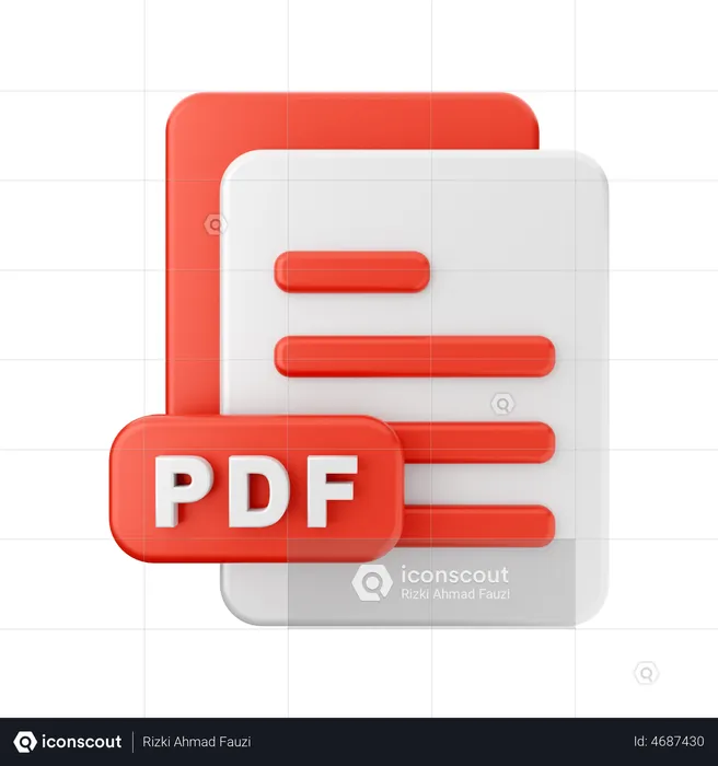 Ficheiro PDF  3D Illustration