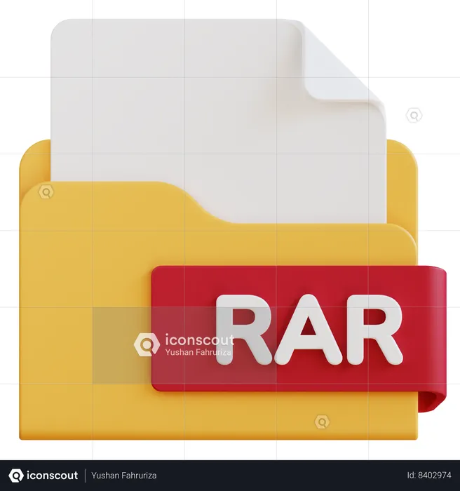 Arquivo rar  3D Icon