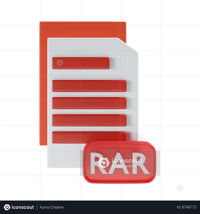 Arquivo rar  3D Icon