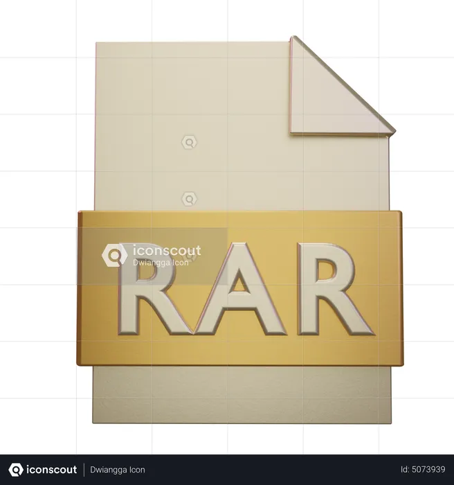 Arquivo rar  3D Icon